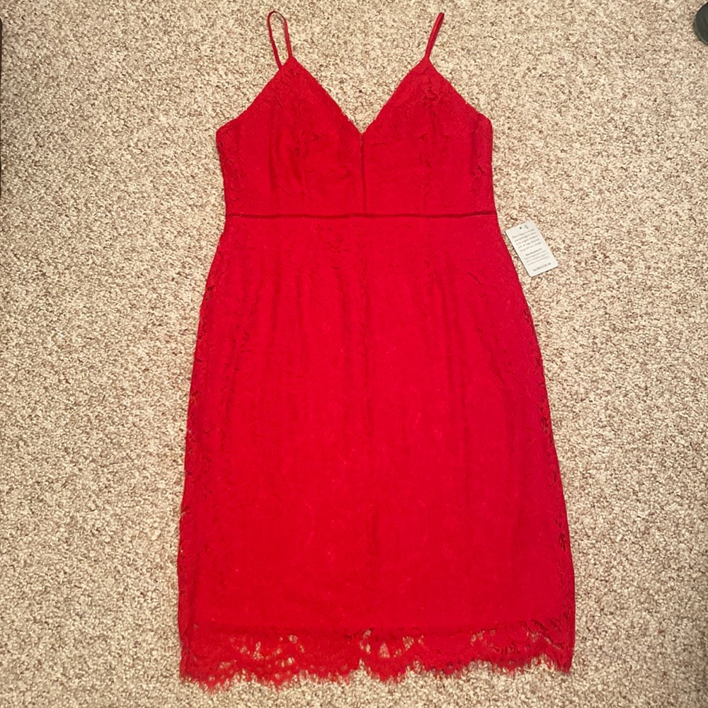 ASTR The Label Red Lace Dress